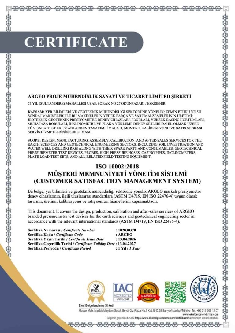 AR-GEO ISO 10002-2018 Musteri memnuniyeti Yonetim Sistemi CUSTOMER SATISFACTION MANAGEMENT SYSTEM